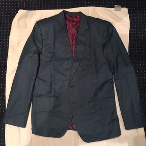 Custom made navy full-tailored suit